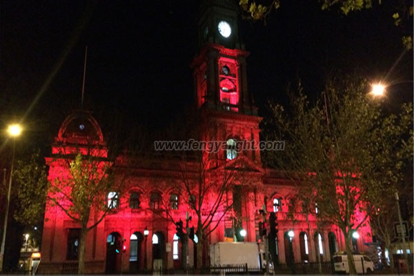 Australia City Hall building city color lights