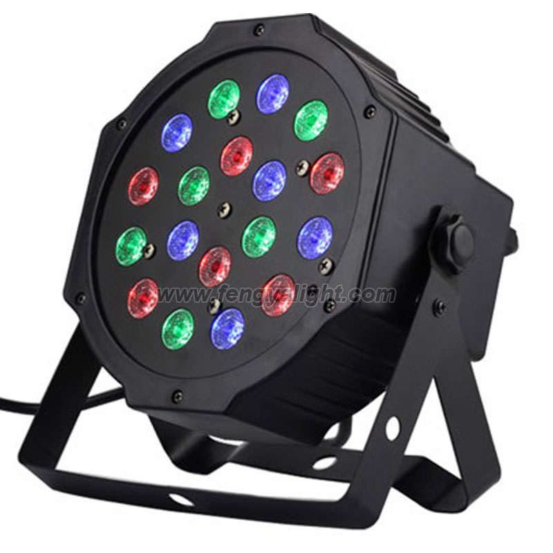 18X3W RGB Slim plastic led par 64 can