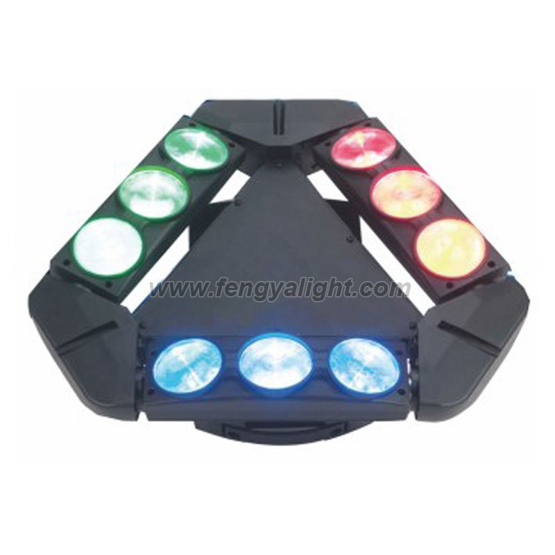 9*10w RGBW 4in1 triangle led beam stage light