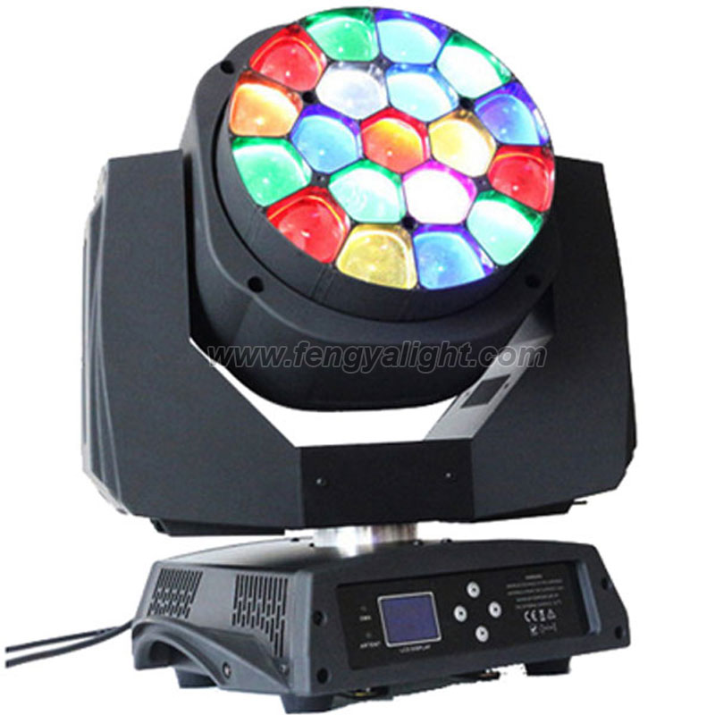 19x15w zoom bee eye led beam moving head light