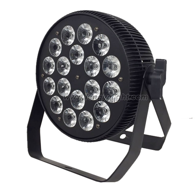 18x12w rgbwa uv flat led par 64 can