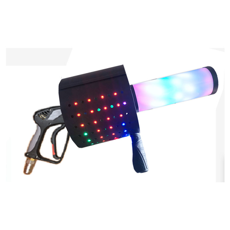 Handhold rgb led Co2 confetti gun for party