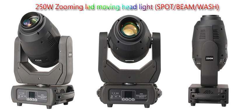 250w zoom led spot moving head light